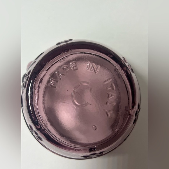 VTG Crownford Giftware Purple Amethyst Glass Decanter & Cup Made in ITALY 1983 - Picture 10 of 12